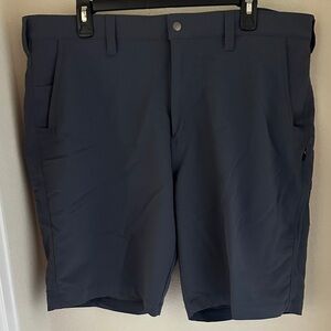 Alpine Navy Flat-Front Stretch Active Shorts